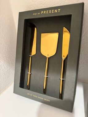 Anthropologie Gold Cheese knifes